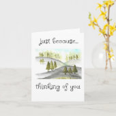 Gewoon omdat, volkskunst, Waterverf boomkunst Kaart (Gele Bloem)