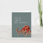 Gewoon ongelooflijke octopus woordspeling dank u kaart (Voorkant)