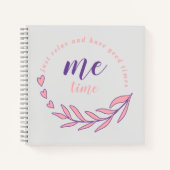 Gewoon ontspannen en een goede me-time cirkel cita notitieboek (Voorkant)