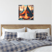 Gewoon Ontspannen | Kampeer thema | Digitale Kuns Canvas Afdruk (Insitu (Slaapkamer))