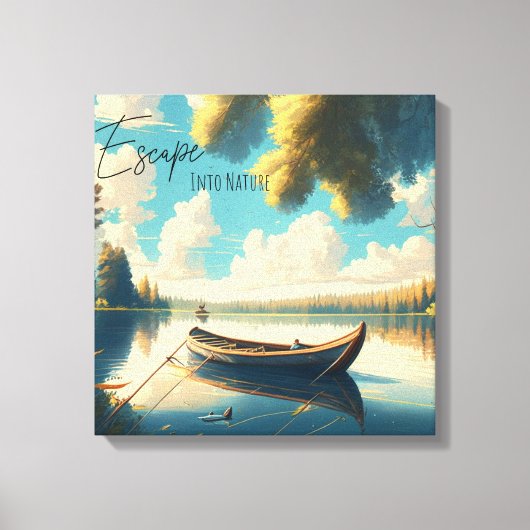 Gewoon Ontspannen | Kampeer thema | Digitale Kunst Canvas Afdruk (Voorkant)