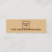 Gewoon ontwerp op de voorkant van licht bruin mini visitekaartje (Achterkant)