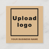 Gewoon ontwerp op de voorkant van licht bruin vierkante visitekaartje (Achterkant)