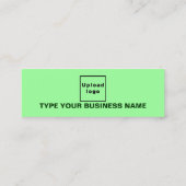 Gewoon ontwerp op de voorzijde van lichtgroen mini visitekaartje (Achterkant)