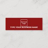 Gewoon ontwerp van teksten aan de voorzijde van ro mini visitekaartje (Achterkant)