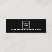 Gewoon ontwerp van teksten aan de voorzijde van zw mini visitekaartje (Achterkant)