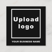 Gewoon ontwerp van teksten aan de voorzijde van zw vierkante visitekaartje (Achterkant)