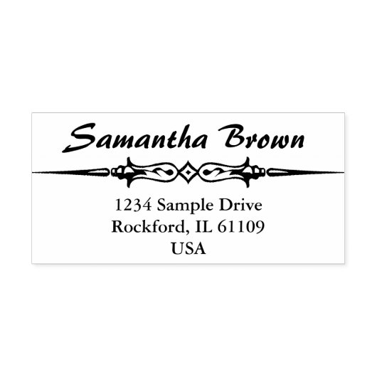 Gewoon ontwerpen met  rand + uw ideeën rubberstempel (Afrduk)