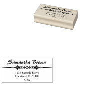 Gewoon ontwerpen met  rand + uw ideeën rubberstempel (Gestempeld)