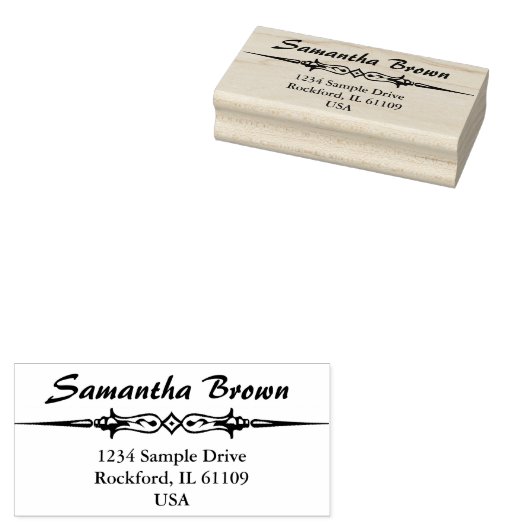 Gewoon ontwerpen met  rand + uw ideeën rubberstempel (Gestempeld)