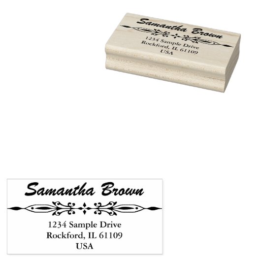 Gewoon ontwerpen met  rand + uw ideeën rubberstempel (Gestempeld)