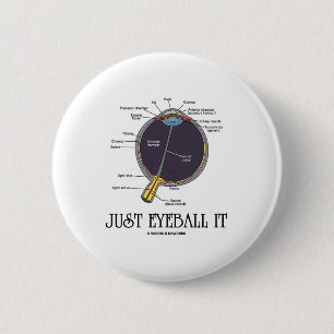 Gewoon oogbal it (Gezegde van de anatomiebenaderin Ronde Button 5,7 Cm