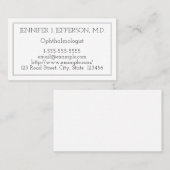 Gewoon oogheelkundige arts Visitekaartje (Voorkant / Achterkant)