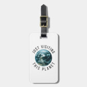 Gewoon op bezoek bij deze planeet bagagelabel (Voorkant verticaal)