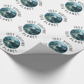 Gewoon op bezoek bij deze planeet cadeaupapier (Hoek)