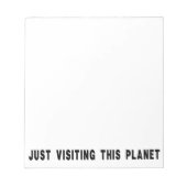 Gewoon op bezoek bij deze planeet notitieblok (Voorkant)