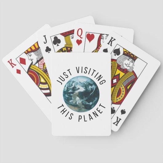 Gewoon op bezoek bij deze planeet pokerkaarten (Achterkant)