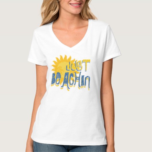 Gewoon op het STRAND T-shirt (Voorkant)