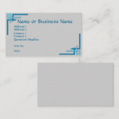 Gewoon ophisticated Blue Art Deco Visitekaartje (Voorkant / Achterkant)