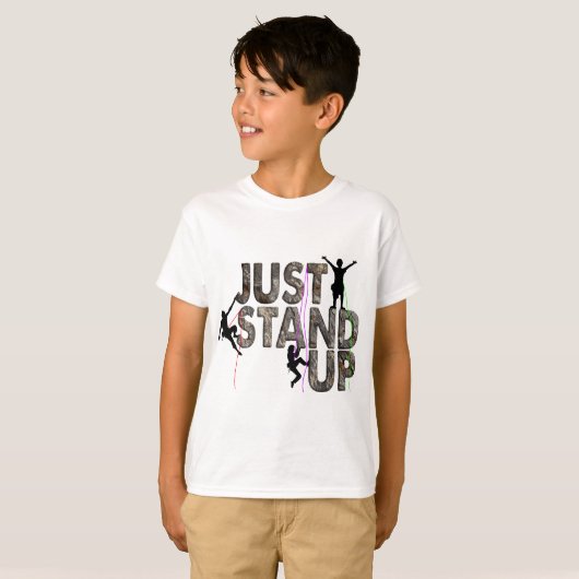 Gewoon opstaan t-shirt (Voorkant volledig)