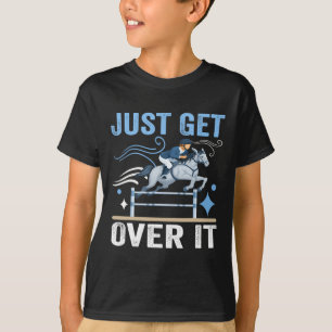 Gewoon over het grappige Equestrian Cowboy Paard T-shirt