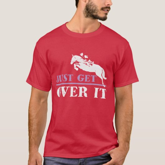 Gewoon over het paard rijden grappig t-shirt (Voorkant)