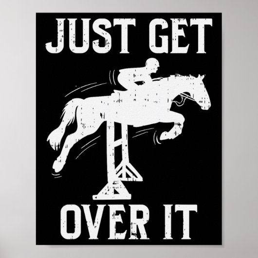 Gewoon over het paard Show paardrijden Eques Poster (Voorkant)
