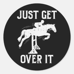 Gewoon over het paard Show paardrijden Eques Ronde Sticker