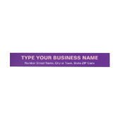 Gewoon Paars Business Return-adres teksten (Individueel)