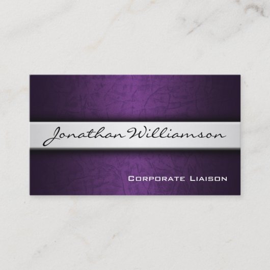 Gewoon Paars modern professioneel Visitekaartje (Voorkant)