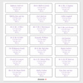 Gewoon Paarse Adresetiketten voor tekstontvangers Sticker (Vel)