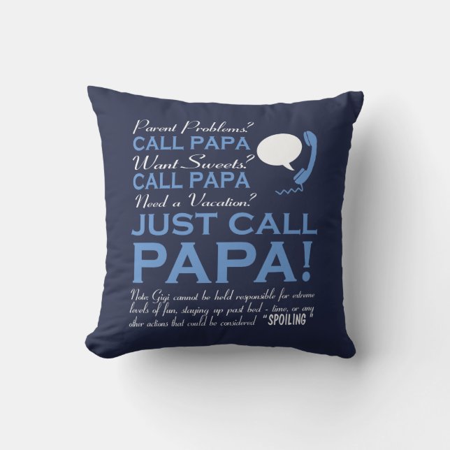 Gewoon Papa bellen Kussen (Voorkant)