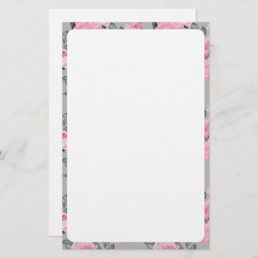 Gewoon papier met een florale rand (Voorkant / Achterkant)