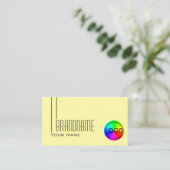 Gewoon pasta-geel met Logo Professional Modern Visitekaartje (Staand voorkant)