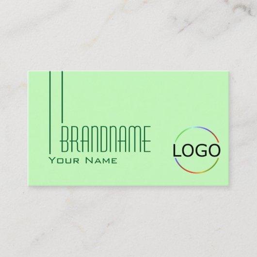 Gewoon pastel groen met Logo en fotofotoprofession Visitekaartje (Voorkant)