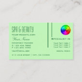 Gewoon pastel groen met Logo Professional Modern Visitekaartje (Achterkant)