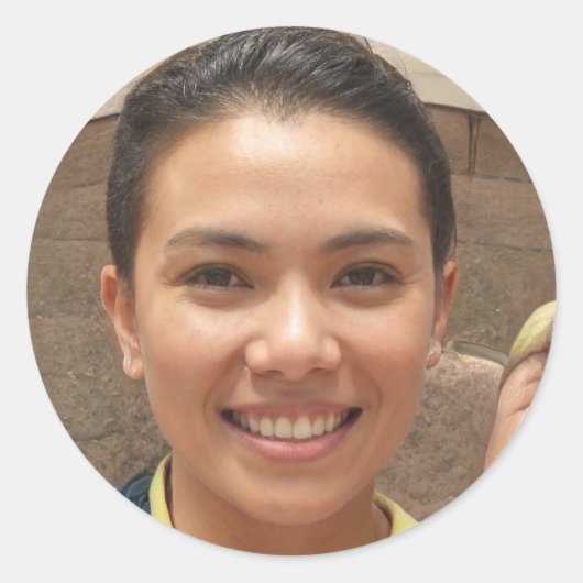 Gewoon pauze ronde sticker (Voorkant)