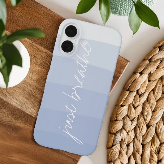 Gewoon pauze | Serenity Waterverf Gradient Stripe Case-Mate iPhone Case