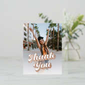 Gewoon Peachy Afstuderen Dank je Briefkaart (Staand Voorkant)