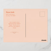 Gewoon Peachy Afstuderen Dank je Briefkaart (Achterkant)