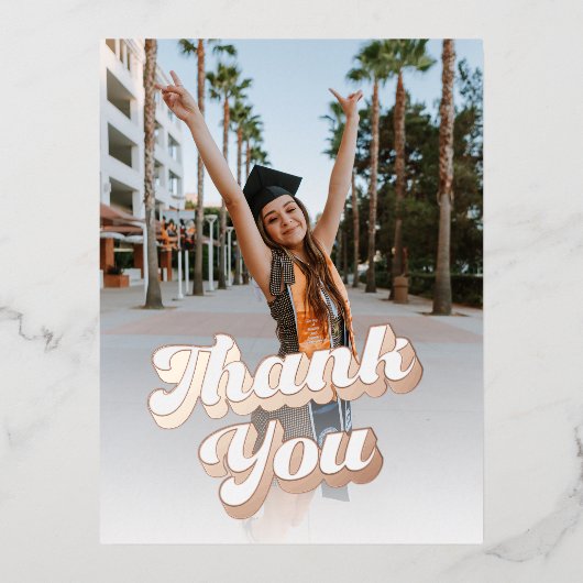 Gewoon Peachy Afstuderen Dank je Briefkaart (Voorkant)