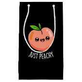 Gewoon Peachy Funny Peach Pun Dark BG Klein Cadeauzakje (Voorkant)