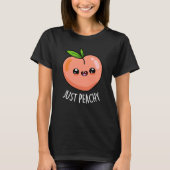 Gewoon Peachy Funny Peach Pun Dark BG T-shirt (Voorkant)