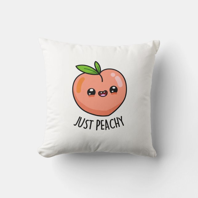Gewoon Peachy Funny Peach Pun Kussen (Voorkant)