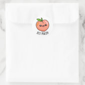 Gewoon Peachy Funny Peach Pun Ronde Sticker (Tas)