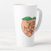 Gewoon peachy grappig latte mok (Rechterhoek)