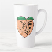 Gewoon peachy grappig latte mok (Rechts)