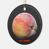 Gewoon Peachy Jersey Peach aangepaste tekst Keramisch Ornament (Links)