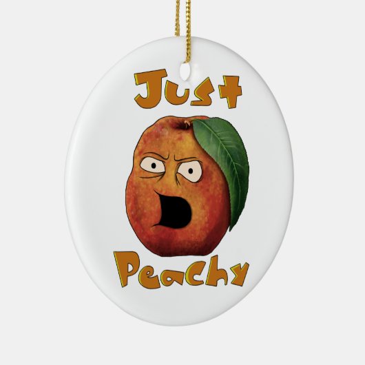 Gewoon Peachy Keramisch Ornament (Rechts)