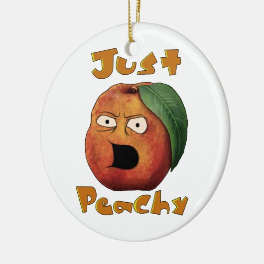 Gewoon Peachy Keramisch Ornament (Links)